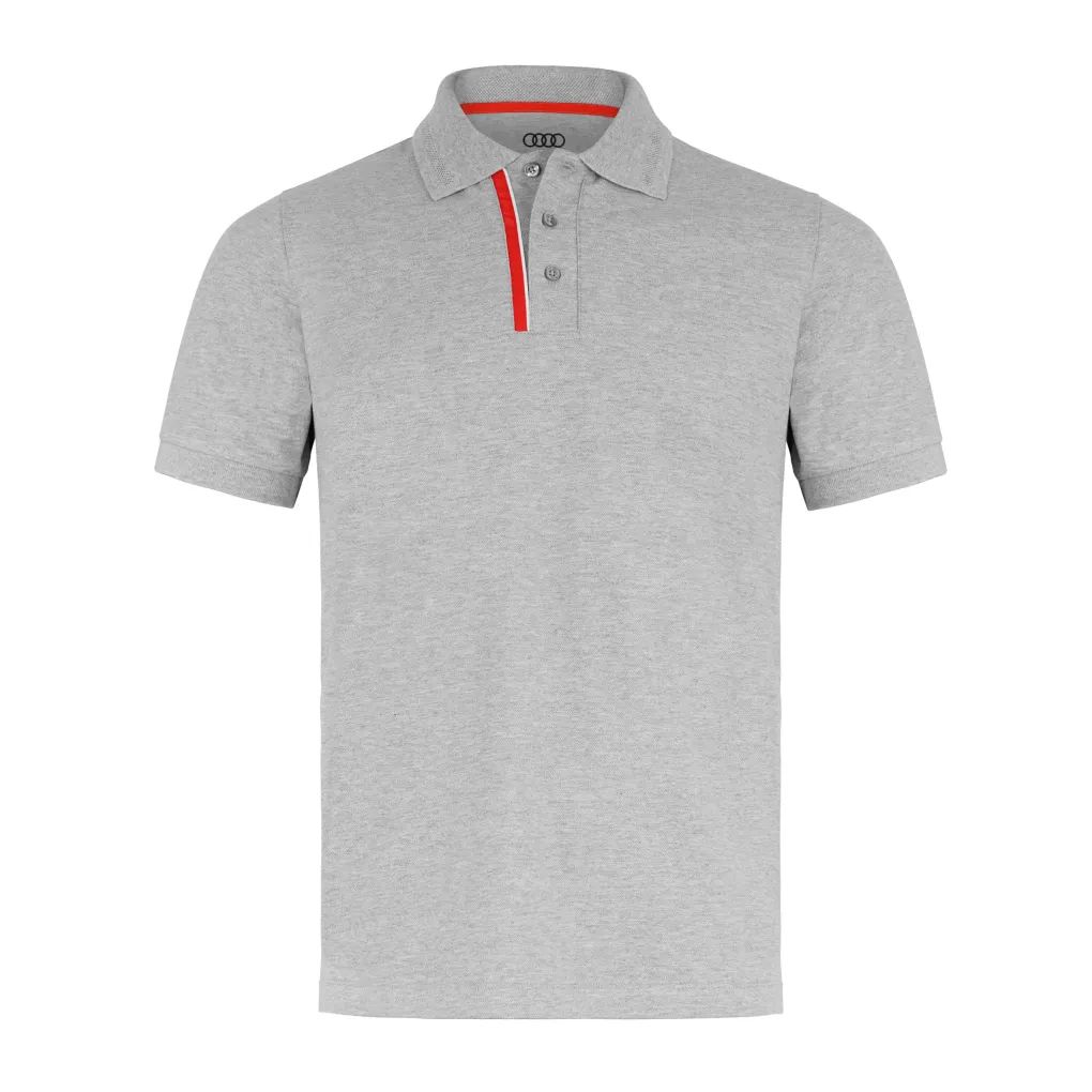 Pánské polo triko Audi Sport,  šedé melanž
