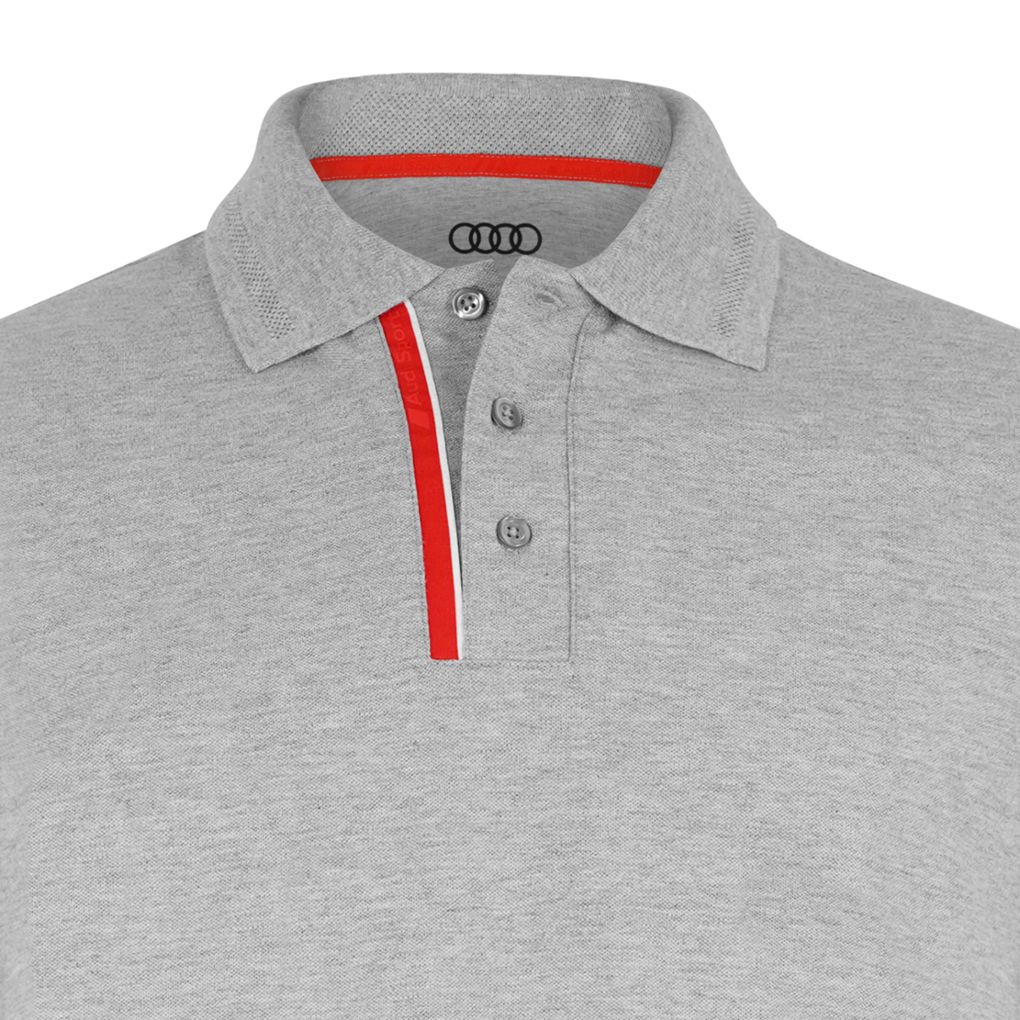 Pánské polo triko Audi Sport,  šedé melanž

